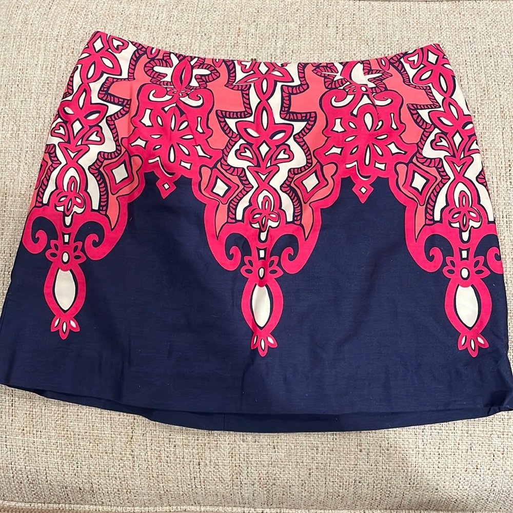 Pink and Navy Lilly Pulitzer skirt